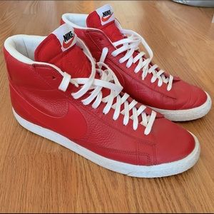 Red Nike Blazers